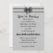 Elegant Lesbian Gay Two Brides Einladung Hochzeit (Rückseite)