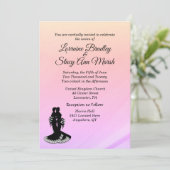 Elegant Lesbian Wedding Pinks Einladung (Stehend Vorderseite)