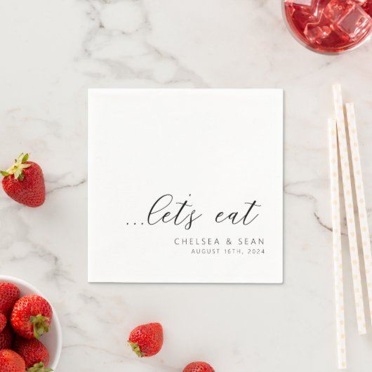 Elegant Let's Eat Wedding Reception Serviette (Beispiel)