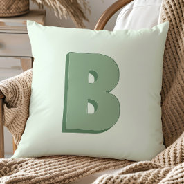 Elegant Letter B Monogram Personalized Initial Kissen