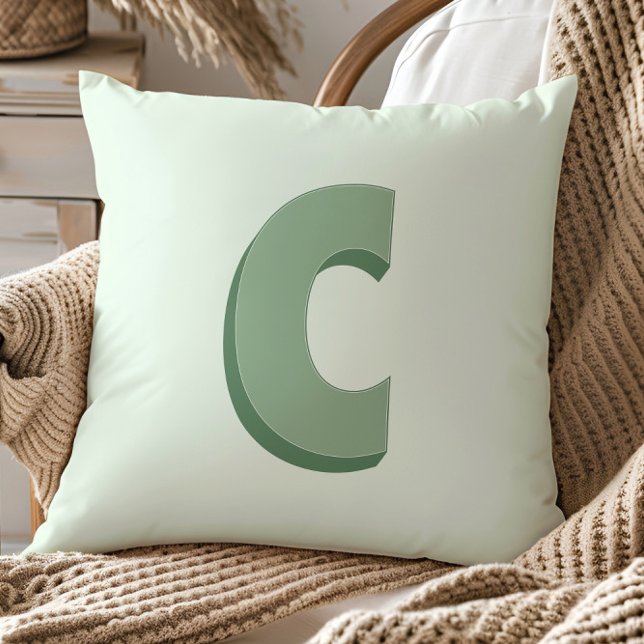 Elegant Letter C Monogram Personalized Initial Kissen (Von Creator hochgeladen)