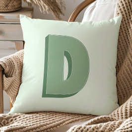 Elegant Letter D Monogram Personalized Initial Kissen