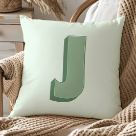 Elegant Letter J Monogram Personalized Initial Kissen