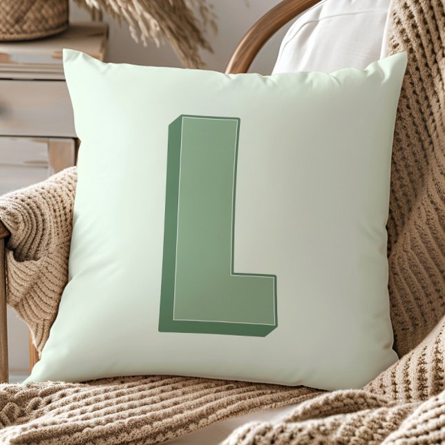 Elegant Letter L Monogram Personalized Initial Kissen (Von Creator hochgeladen)