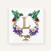 Elegant Letter L Wedding Planner Hummingbird  Notizblock (Vorderseite)