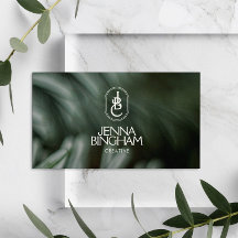 Elegant Lettering Monogram Logo Dark Green Photo