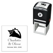 Elegant Lg Conch Seashell Couple Namen Datum Monog Permastempel (Beispiel)