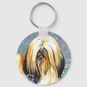 Elegant Lhasa Apso Schlüsselanhänger