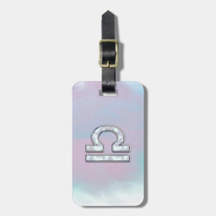 Elegant Libra Zodiac Sign Mother of Pearl Style Gepäckanhänger