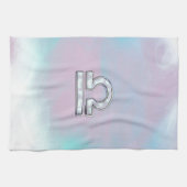 Elegant Libra Zodiac Sign Mother of Pearl Style Küchentuch (Horizontal)