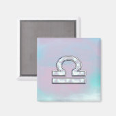 Elegant Libra Zodiac Sign Mother of Pearl Style Magnet (Vorderseite/Rückseite)