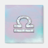 Elegant Libra Zodiac Sign Mother of Pearl Style Magnet (Vorne)