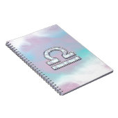 Elegant Libra Zodiac Sign Mother of Pearl Style Notizblock (Rechte Seite)