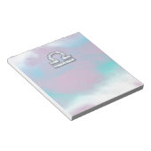 Elegant Libra Zodiac Sign Mother of Pearl Style Notizblock (angewinkelt)