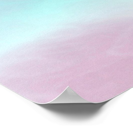 Elegant Libra Zodiac Sign Mother of Pearl Style Poster (Ecke)