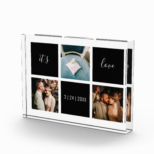 Elegant Liebe 3 Foto Keepake (Rechts)