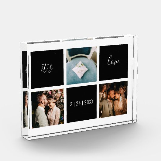 Elegant Liebe 3 Foto Keepake (Links)