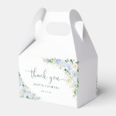 Elegant Light Blue Baby Shower Favor Box Geschenkschachtel (Rückseite)