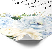 Elegant Light Blue Baby Shower Poster (Ecke)