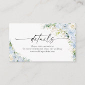 Elegant Light Blue Details Enclosure Card Begleitkarte (Vorderseite)