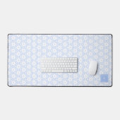 Elegant Light Blue Modern Geometric Schreibtischunterlage (Tastatur & Maus)