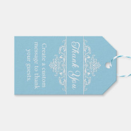 Elegant Light Blue Quinceañera Butterfly Birthday Geschenkanhänger