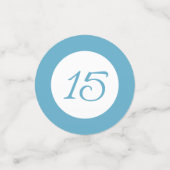 Elegant Light Blue Quinceañera - Schmetterling Konfetti (Klein Vorderseite)