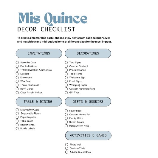 Elegant Light Blue Quinceñera - Begrüßungszeichen Banner