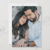 Elegant Light Blue Snowflake Zwei Fotos Hochzeit Save The Date (Rückseite)