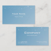 Elegant Light Blue Starry Beruflich Visitenkarte (Vorne/Hinten)