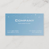 Elegant Light Blue Starry Beruflich Visitenkarte (Rückseite)