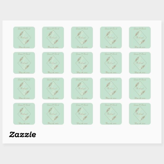 Elegant Light Blue Wedding Stickers (Blatt)
