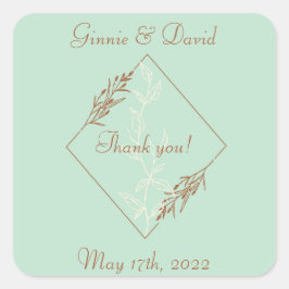 Elegant Light Blue Wedding Stickers
