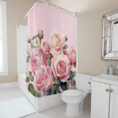 Elegant Light Blush Pink Roses Shower Curtain Duschvorhang (Beispiel)