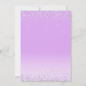 Elegant Light Lila Quinceanera 15. Geburtstag Einladung (Rückseite)