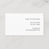 Elegant Light Pastel Hair Stylist Bold Visitenkarte (Rückseite)