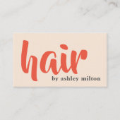 Elegant Light Pastel Hair Stylist Bold Visitenkarte (Vorderseite)