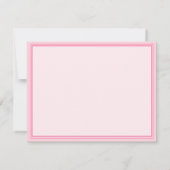 Elegant Light Pink Two Border Name Personalized Mitteilungskarte (Rückseite)