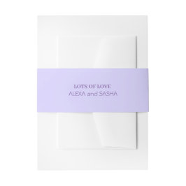 Elegant Light Purple Lilac Flowers Wedding Einladungsbanderole