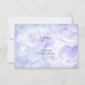 Elegant Light Purple Lilac Flowers Wedding RSVP Karte (Vorderseite)