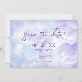 Elegant Light Purple Lilac Flowers Wedding Save The Date