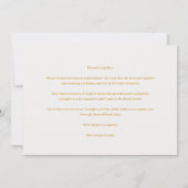 Elegant Light Red Floral & Golden Corner Sympathy (Rückseite)