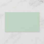 Elegant Light Teal Business Card Visitenkarte (Rückseite)