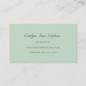 Elegant Light Teal Business Card Visitenkarte (Vorderseite)