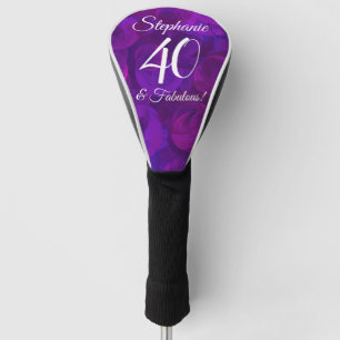 Elegant Lila 40 und fabelhafte Geburtstagsparty Golf Headcover