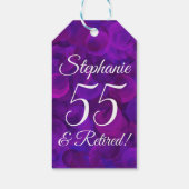 Elegant Lila 55 und Rentenersatz Geschenkanhänger (Rückseite)