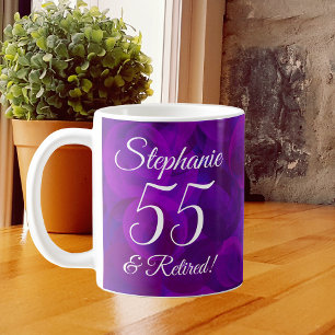 Elegant Lila 55 und Rentenersatz Kaffeetasse