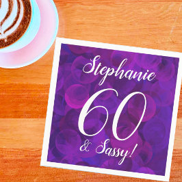 Elegant Lila 60 und Sassy Birthday Party Serviette