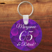 Elegant Lila 65 & Rentenerwerb Schlüsselanhänger (Vorderseite)