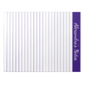 Elegant Lila 8,5 x 11 Letter Größe Personalisiert Notizblock (Vorderseite)